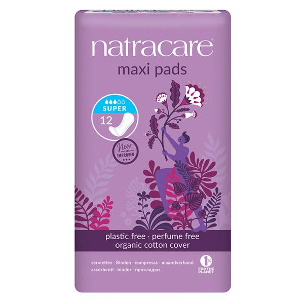 Natracare Maxi Pad Super 12 Units