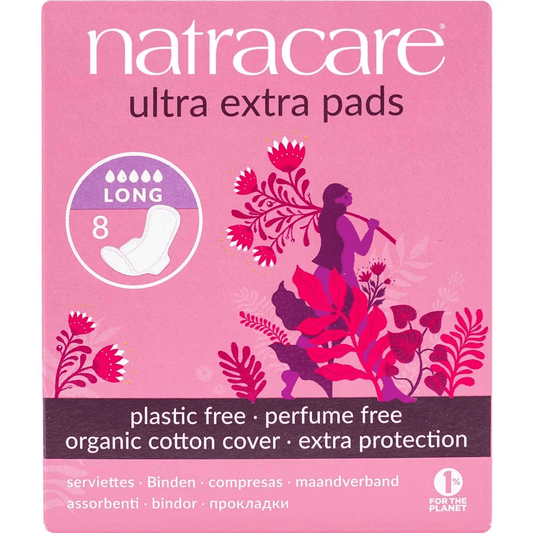 Natracare Ultra Extra Pads Long 8 Pads