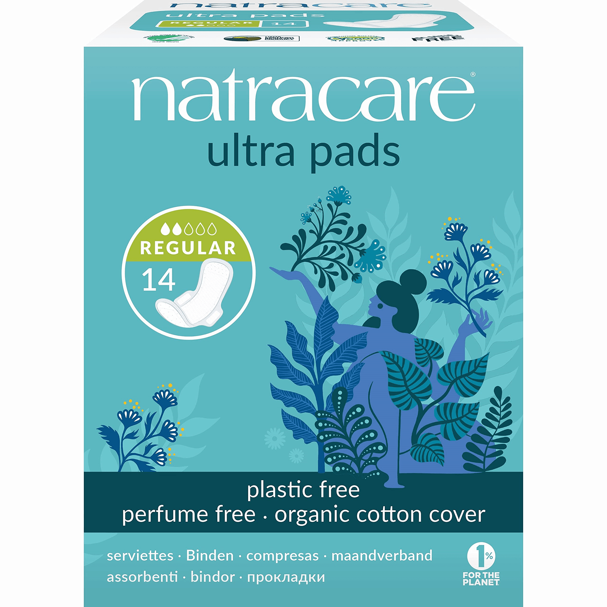Natracare Ultra Pads With Wings Regular 14 Units