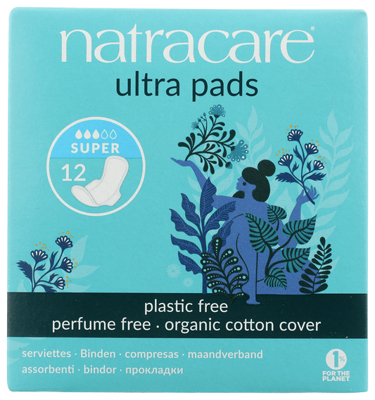 Natracare Ultra Pads With Wings Super 12 Units