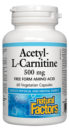 Natural Factors Acetyl-L-Carnitine 500 mg 60 Veg Capsules 