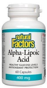 Natural Factors Alpha-Lipoic Acid 400 mg 60 Capsules - Wellness Supplement