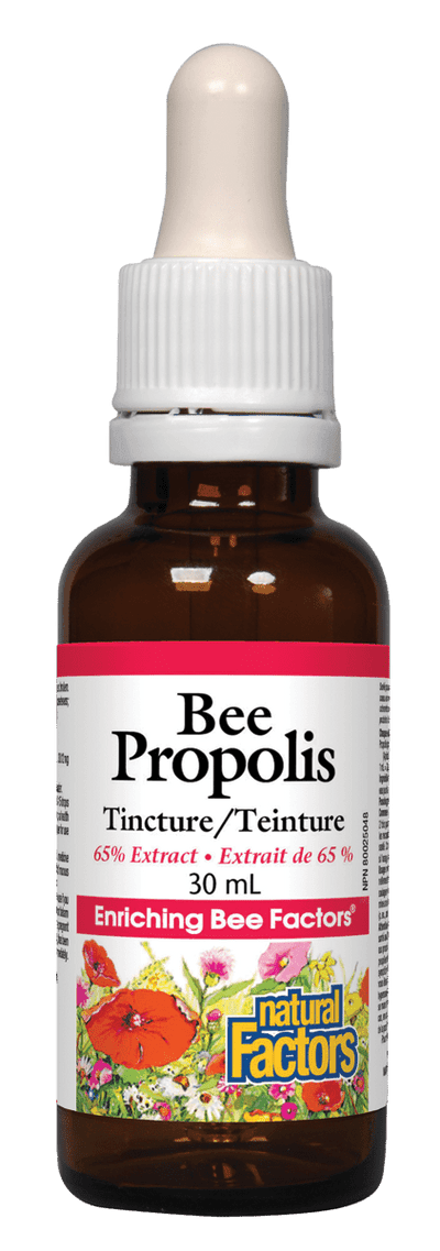 Natural Factors Bee Propolis Tincture 65% Extract 30mL - Wellness Supplement