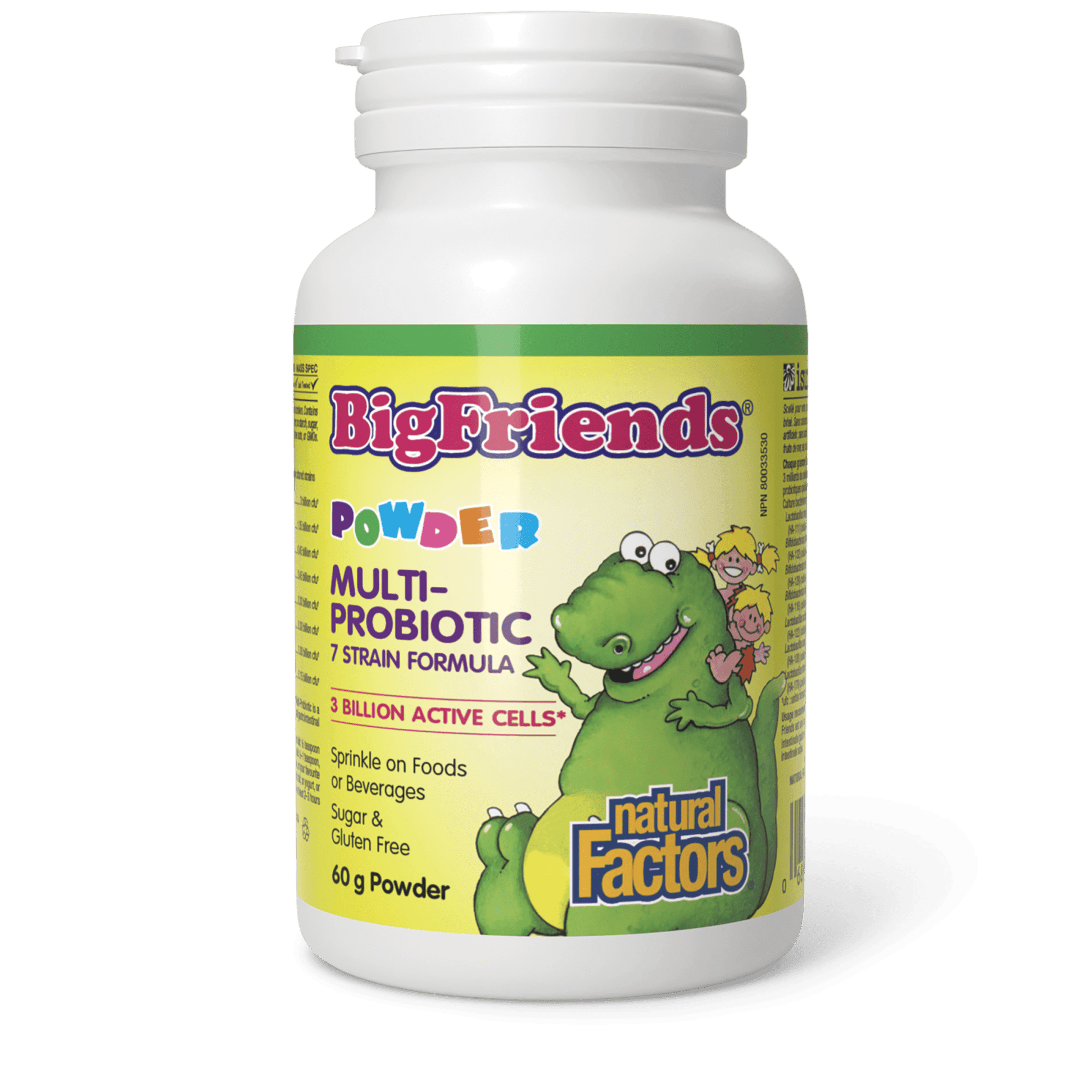 Natural Factors Big Friends Multiprobiotic Powder 60g - Wellness Supplement