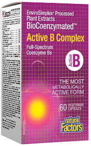Natural Factors BioCoenzymated Active B Complex 60 Veg Capsules 