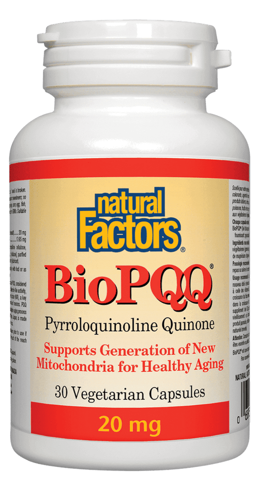 Natural Factors BioPQQ 20 mg 30 Veg Capsules 