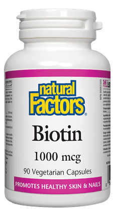Natural Factors Biotin 1000 mcg 90 Veg Capsules - Wellness Supplement