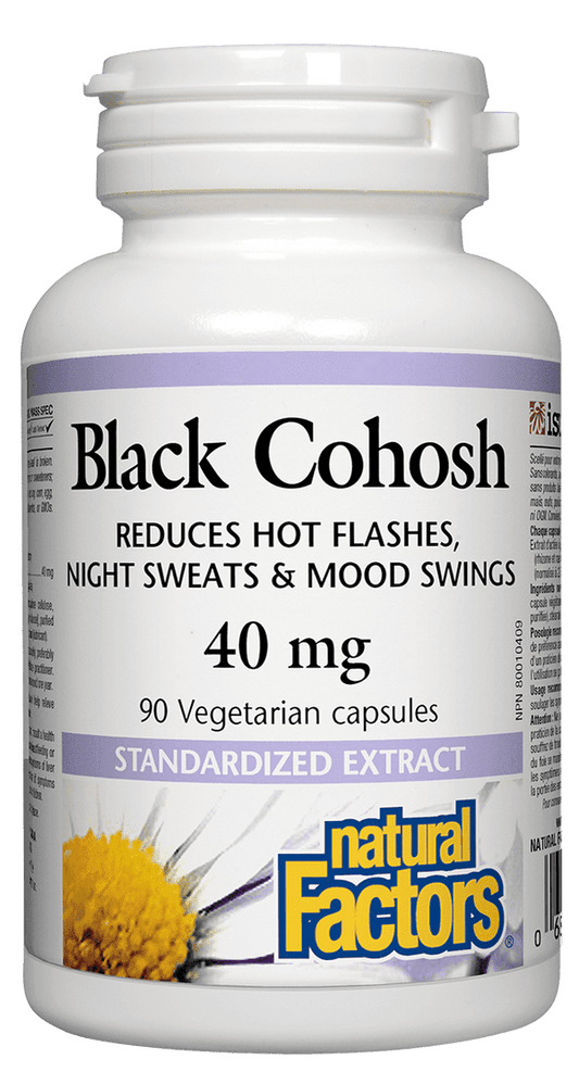 Natural Factors Black Cohosh 40 mg 90 Veg Capsules 