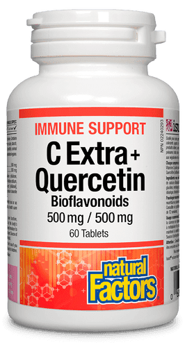 Natural Factors C Extra + Quercetin Bioflavonoids 500 mg/500 mg 60 Tablets - Wellness Supplement