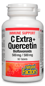 Natural Factors C Extra + Quercetin Bioflavonoids 500 mg/500 mg 90 Tablets - Wellness Supplement