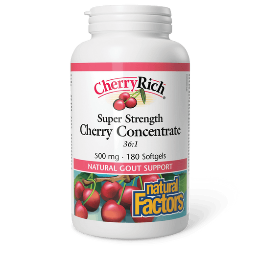 Natural Factors CherryRich Super Strength Cherry Concentrate 500 mg 180 Softgels 
