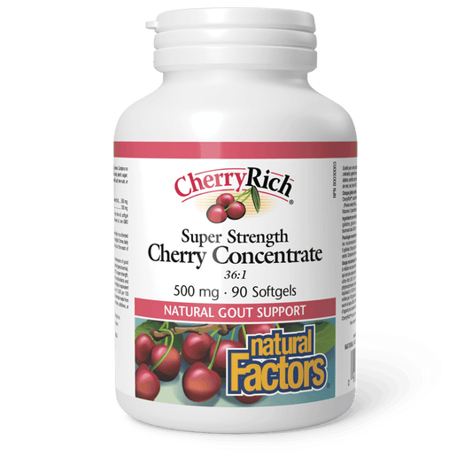 Natural Factors CherryRich Super Strength Cherry Concentrate 500 mg 90 Softgels - Wellness Supplement