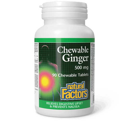 Natural Factors Chewable Ginger 500 mg 90 Chewables 
