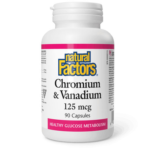 Natural Factors Chromium & Vanadium 125 mcg 90 Capsules 
