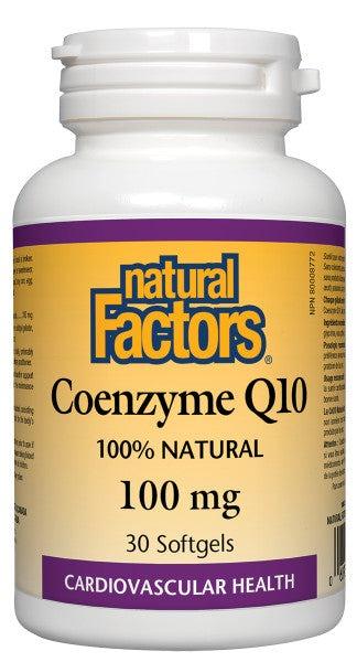 Natural Factors Coenzyme Q10 100 mg 30 Softgels 