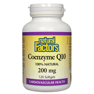Natural Factors Coenzyme Q10 200 mg 120 Softgels 