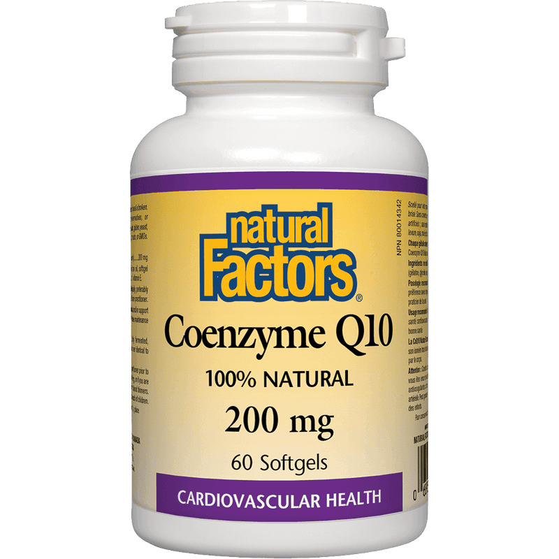 Natural Factors Coenzyme Q10 200 mg 60 Softgels 