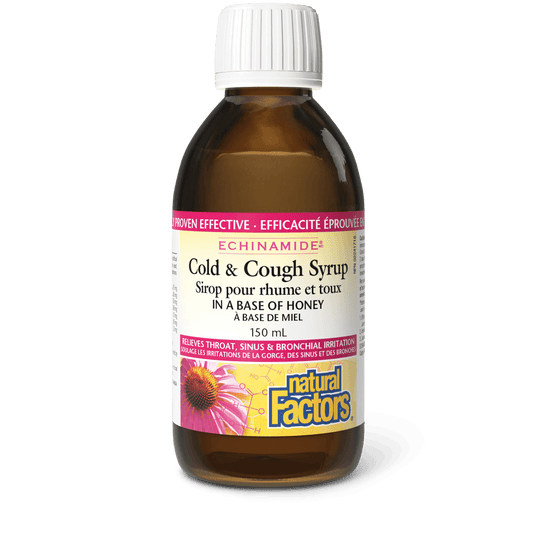 Natural Factors Cold & Cough Syrup ECHINAMIDE 150mL - Wellness Supplement