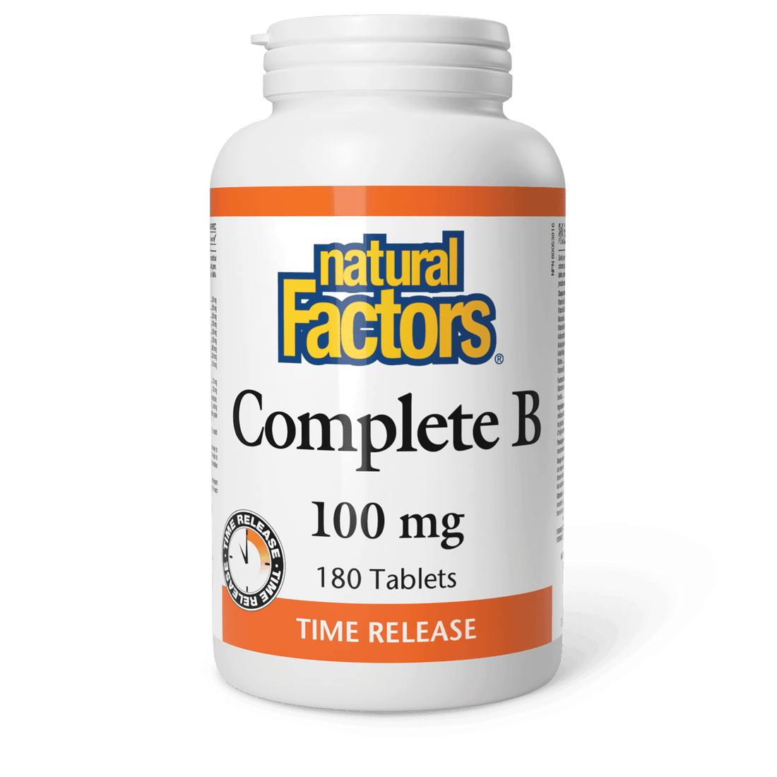 Natural Factors Complete B Timed Release 100 mg 180 Tablets 
