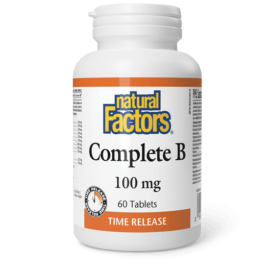 Natural Factors Complete B Timed Release 100 mg 60 Tablets - Wellness Supplement