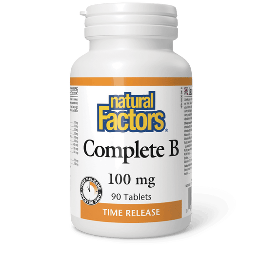 Natural Factors Complete B Timed Release 100 mg 90 Tablets - Wellness Supplement