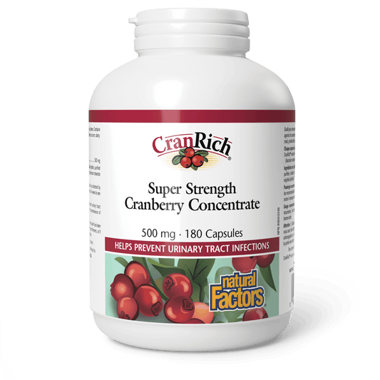 Natural Factors CranRich Super Strength Cranberry Concentrate 500 mg 180 Capsules 