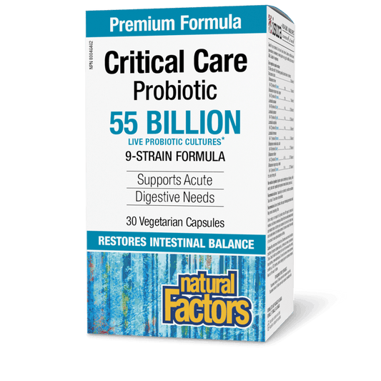 Natural Factors Critical Care Probiotic 55 Billion Live Probiotic Cultures 30 Veg Capsules - Wellness Supplement
