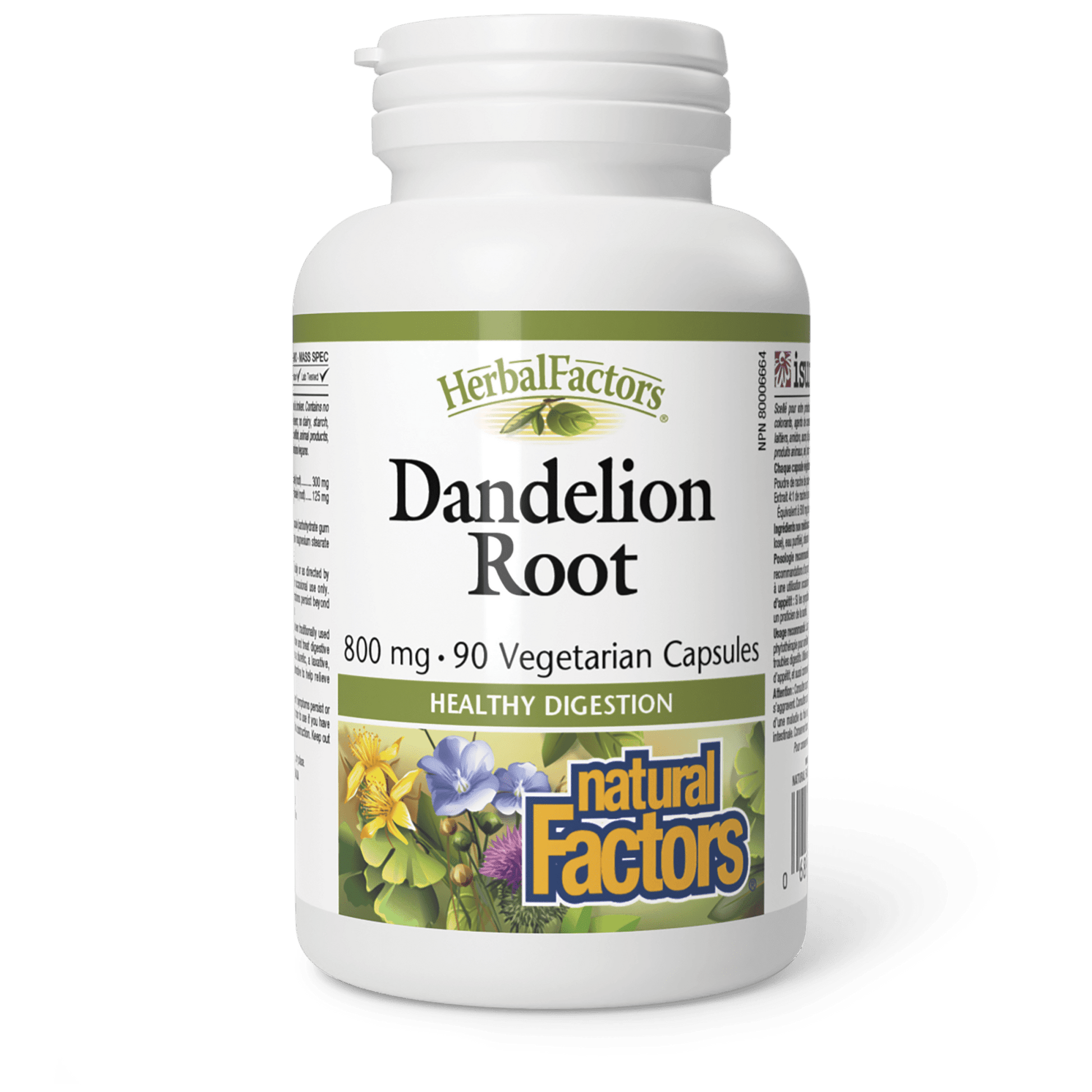 Natural Factors Dandelion Root 800 mg 90 Veg Capsules - Wellness Supplement