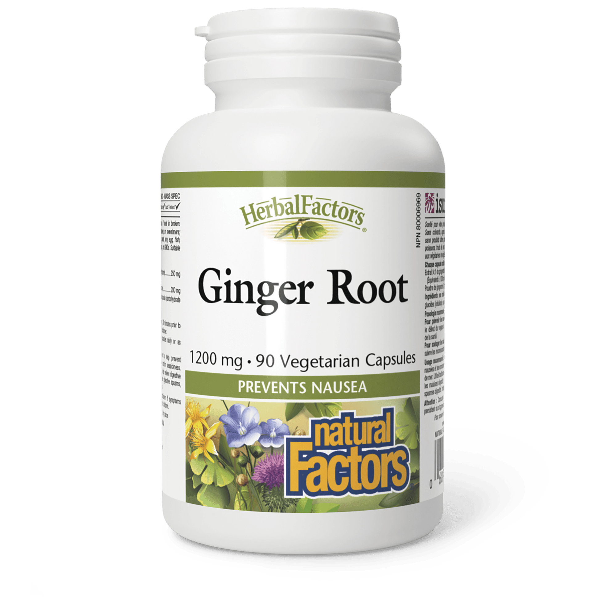 Natural Factors Ginger Root 1200 mg 90 Veg Capsules 