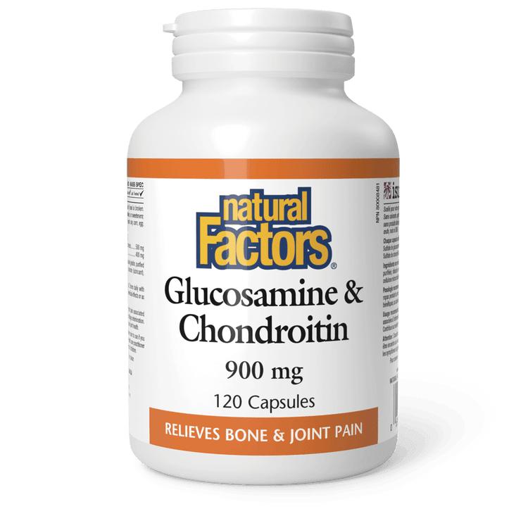 Natural Factors Glucosamine & Chondroitin 900 mg 120 Capsules - Wellness Supplement