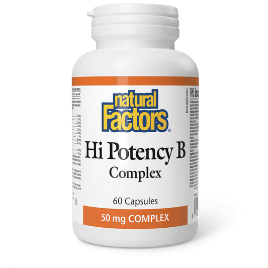 Natural Factors Hi Potency B Complex 50 mg 60 Capsules - Wellness Supplement