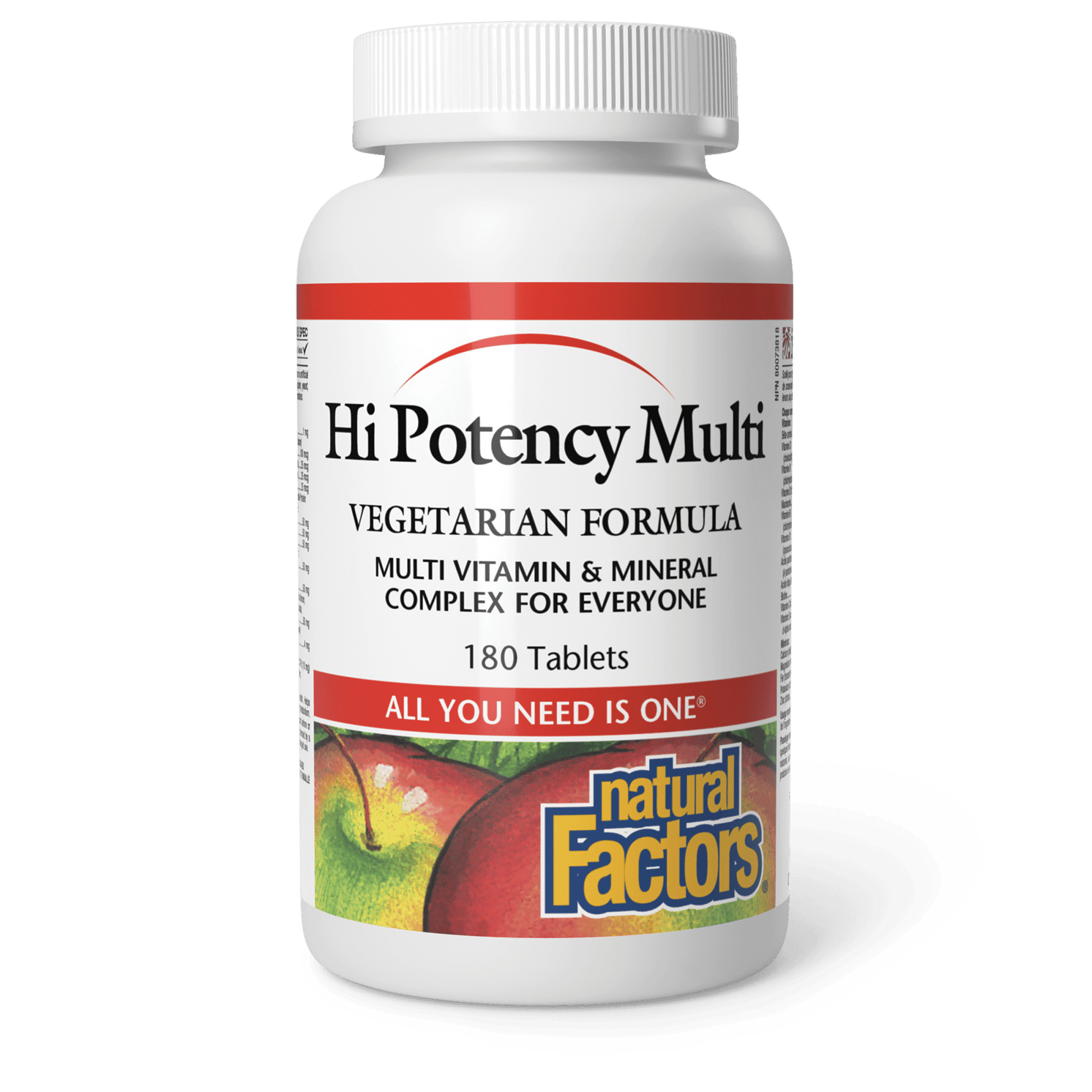 Natural Factors Hi Potency Multi Vegetarian Formula 180 Tablets - Wellness Supplement