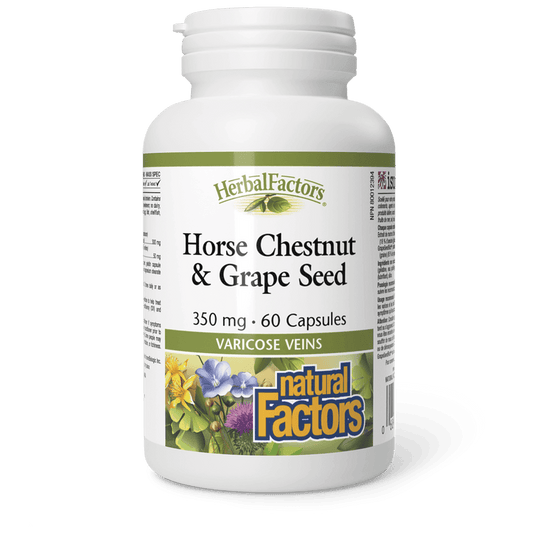 Natural Factors Horse Chestnut & Grape Seed 350 mg 60 Capsules 