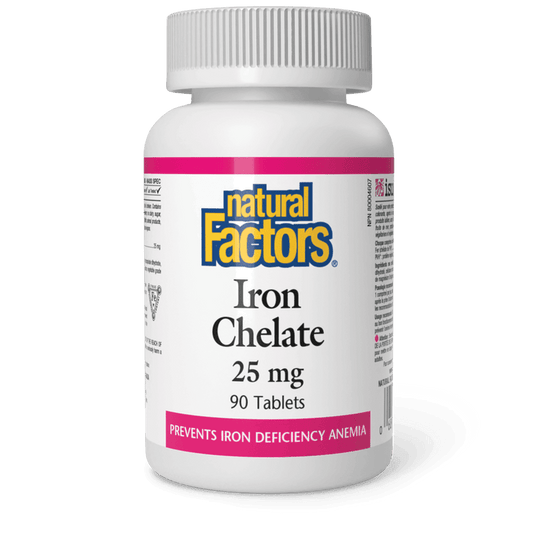 Natural Factors Iron Chelate 25 mg 90 Tablets 