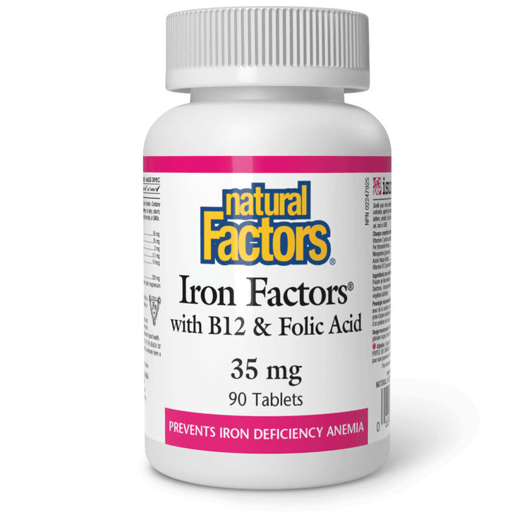 Natural Factors Iron Factors 35 mg 90 Tablets - Wellness Supplement