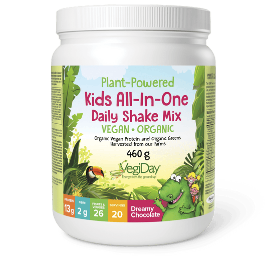 Natural Factors Kids All-In-One Daily Shake Mix Dreamy Chocolate 460g - Wellness Supplement