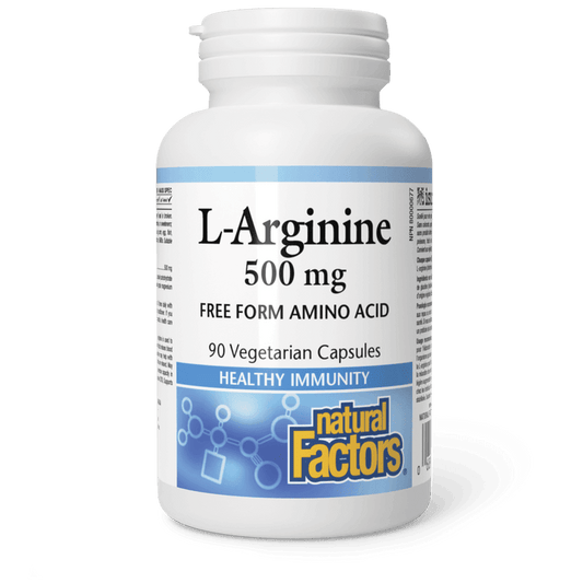 Natural Factors L-Arginine 500 mg 90 Veg Capsules 