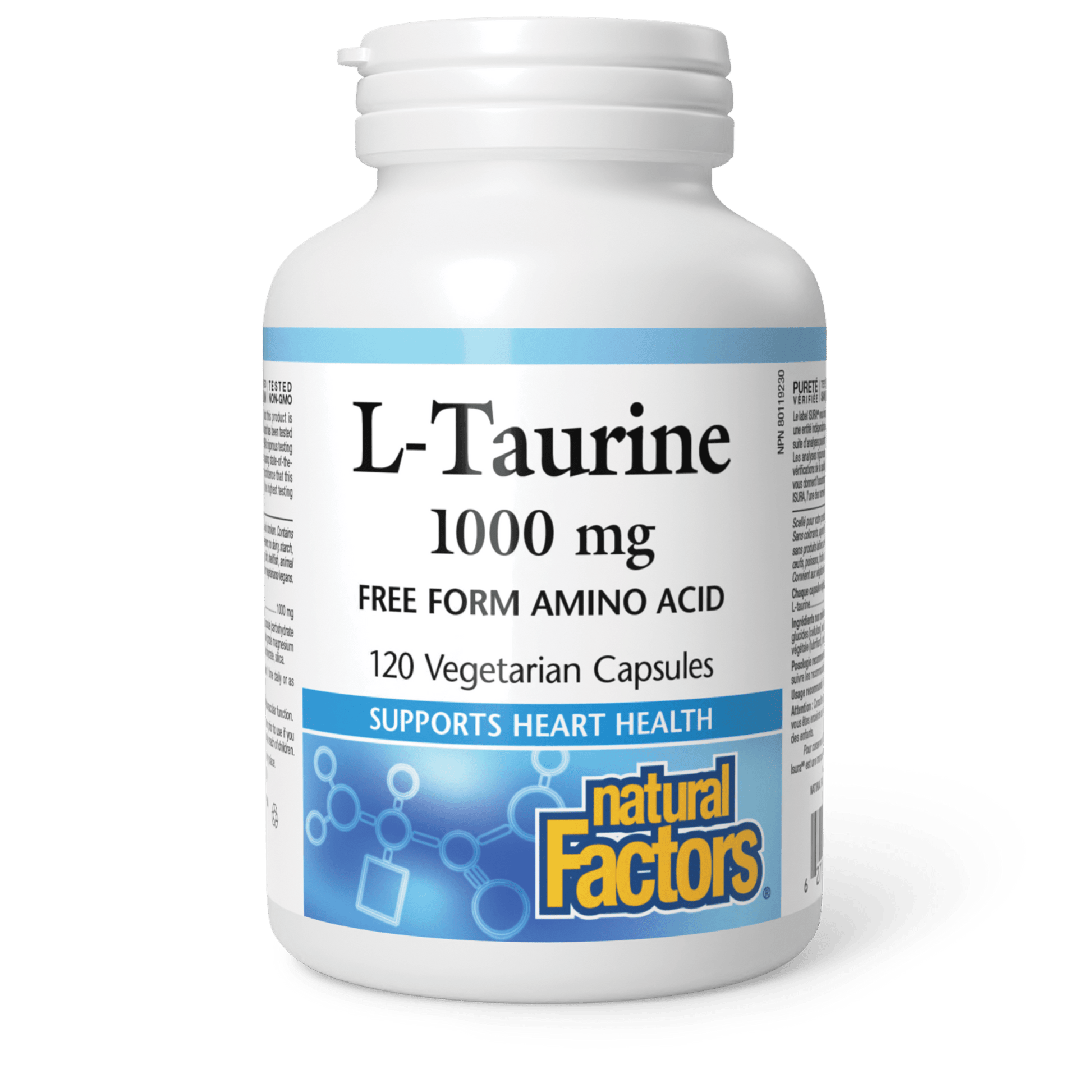 Natural Factors L-Taurine 1000 mg 120 Veg Capsules - Wellness Supplement