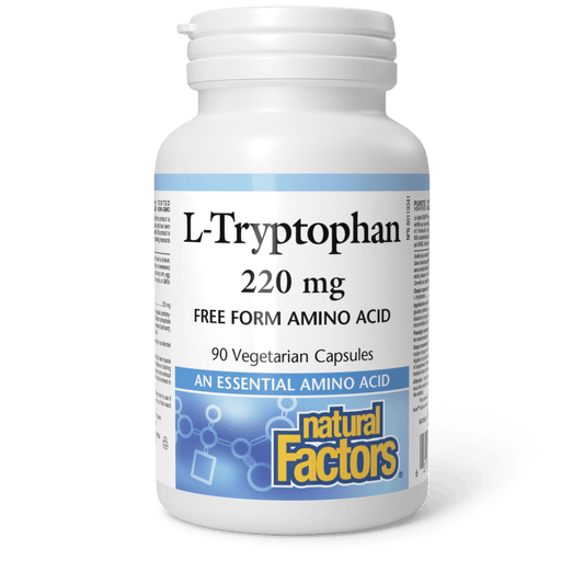 Natural Factors L-Tryptophan 220 mg 90 Veg Capsules - Wellness Supplement