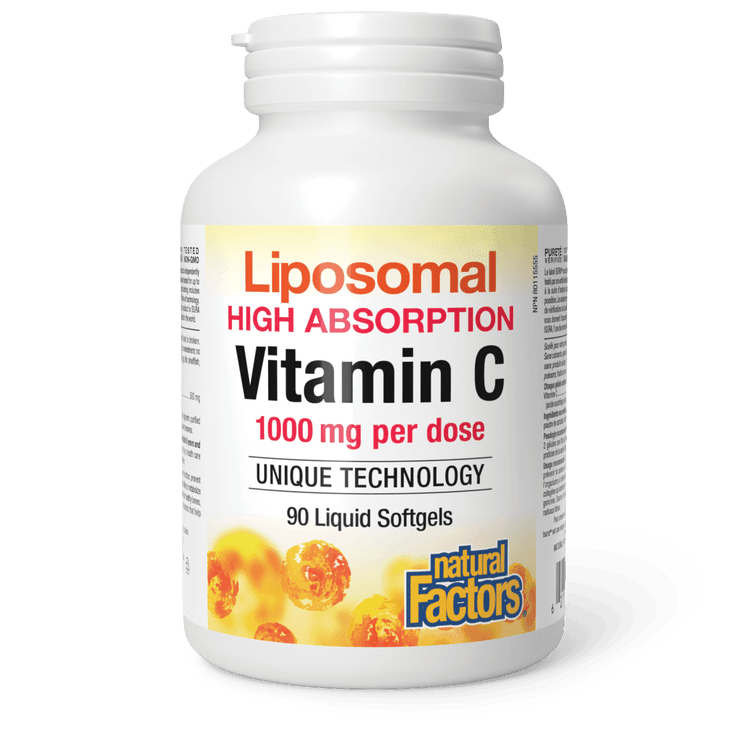 Natural Factors Liposomal Vitamin C 90 Softgels - Wellness Supplement