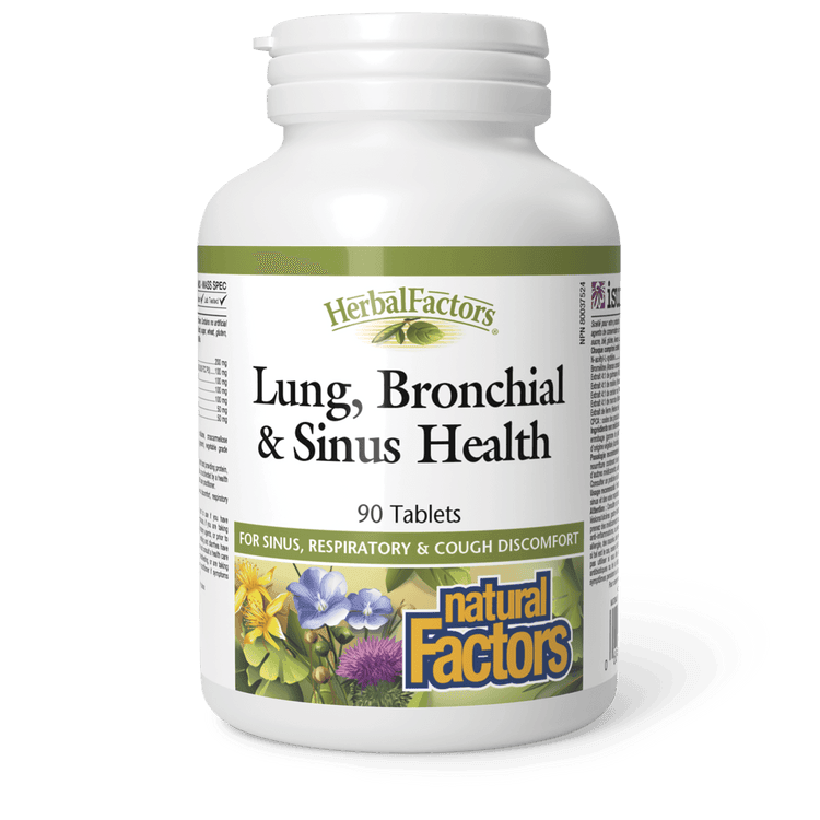 Natural Factors Lung, Bronchial & Sinus Health 90 Tablets 