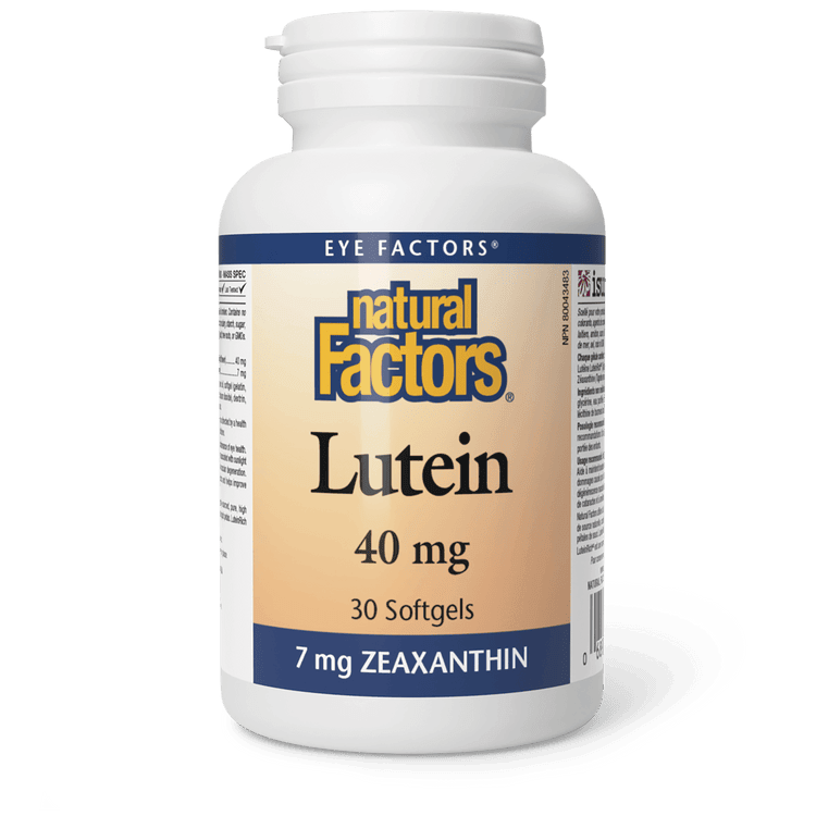 Natural Factors Lutein 40 mg 30 Softgels - Wellness Supplement