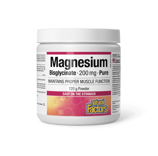 Natural Factors Magnesium Bisglycinate Pure 200 mg 120g 