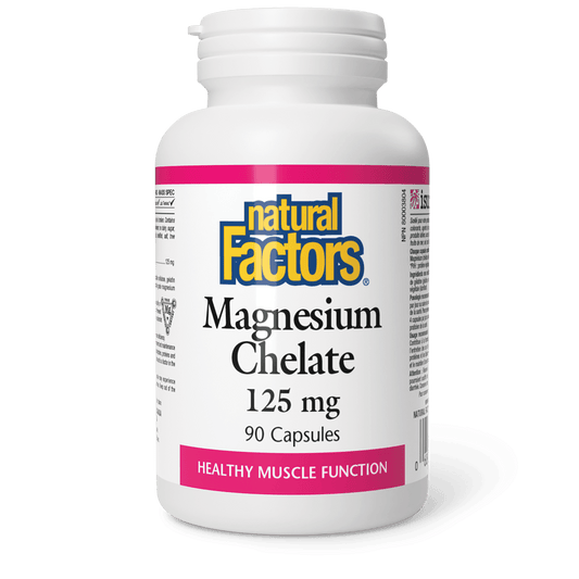 Natural Factors Magnesium Chelate 125 mg 90 Capsules 