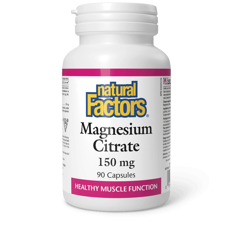 Natural Factors Magnesium Citrate 150 mg 90 Capsules 