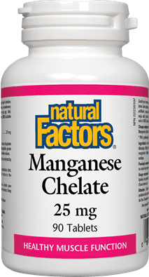Natural Factors Manganese Chelate 25 mg 90 Tablets 