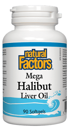 Natural Factors Mega Halibut Liver Oil 90 Softgels - Wellness Supplement