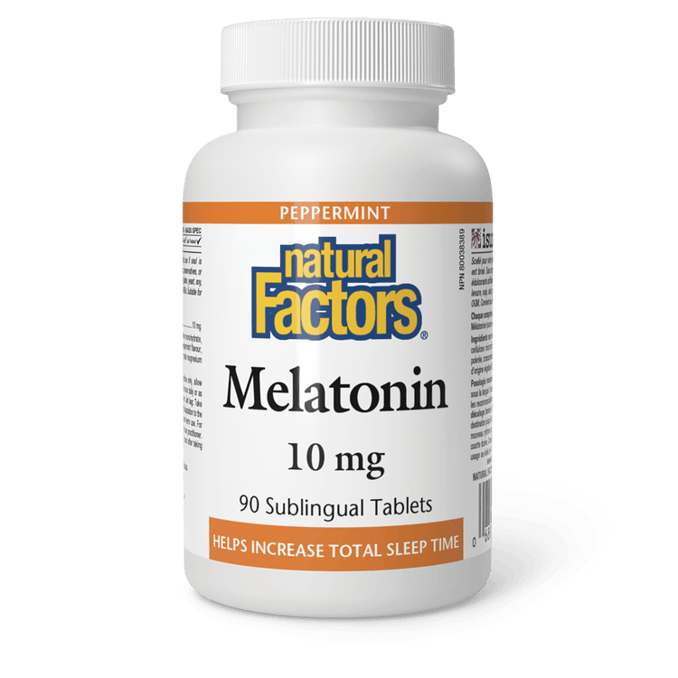 Natural Factors Melatonin 10 mg Peppermint 90 Tablets 
