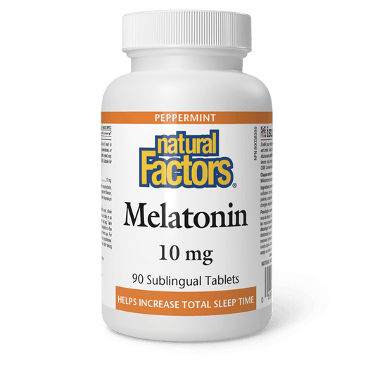 Natural Factors Melatonin 10 mg Peppermint 90 Tablets 