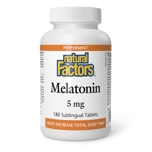 Natural Factors Melatonin 5 mg Peppermint 180 Tablets 